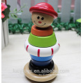 Clown Shape Wooden Stacker Tower For Kids